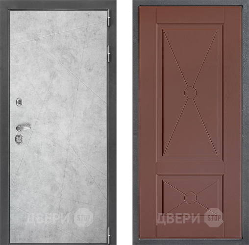 Входная металлическая Дверь Дверной континент ДК-3/743 ФЛ-617 Ясень шоколадный в Волоколамске