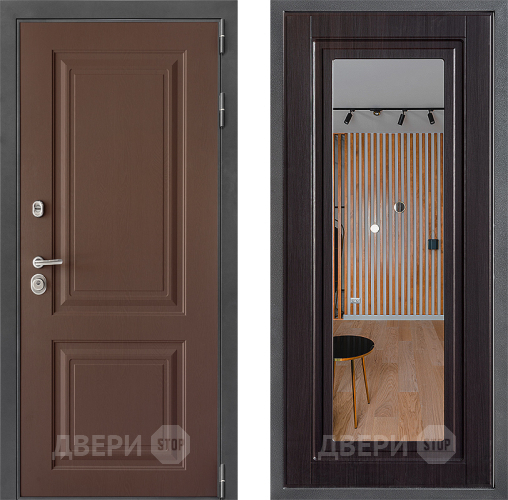 Входная металлическая Дверь Дверной континент ДК-3/729 ФЛЗ Зеркало Венге в Волоколамске