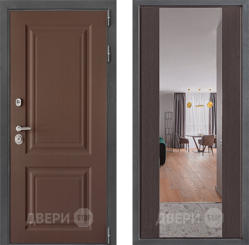 Дверь Дверной континент ДК-3/729 ФЛЗ-1 Зеркало Венге в Волоколамске