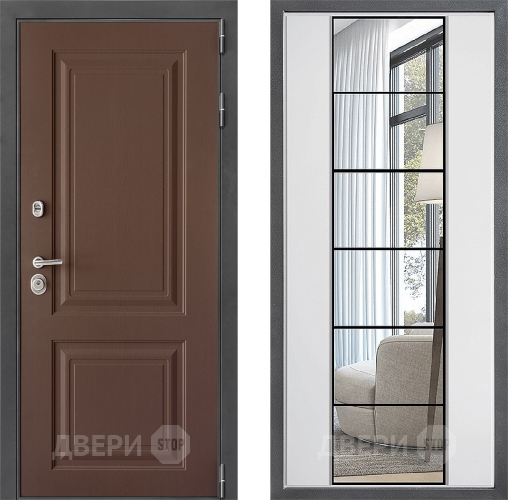 Дверь Дверной континент ДК-3/729 ФЛЗ-2 Зеркало Белый софт в Волоколамске