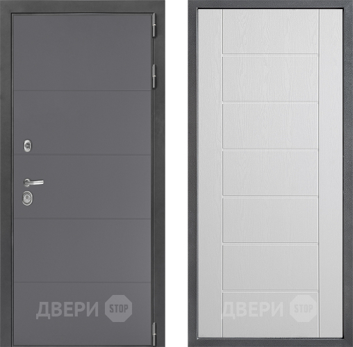 Входная металлическая Дверь Дверной континент ДК-3/649 ФЛ-Лайн Белое дерево в Волоколамске