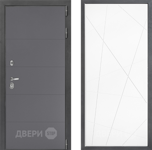 Входная металлическая Дверь Дверной континент ДК-3/649 ФЛ-655 Белый софт в Волоколамске