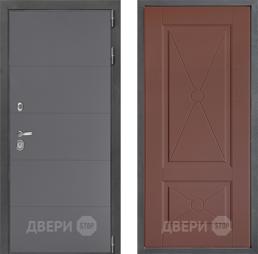 Входная металлическая Дверь Дверной континент ДК-3/649 ФЛ-617 Ясень шоколадный в Волоколамске