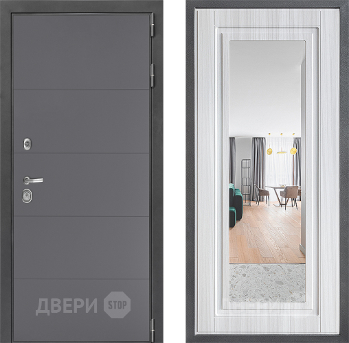 Дверь Дверной континент ДК-3/649 ФЛЗ Зеркало Сандал белый в Волоколамске