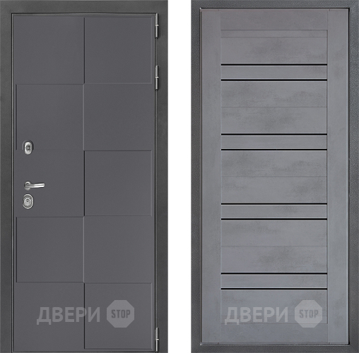 Входная металлическая Дверь Дверной континент ДК-3/606 ФЛ-49 Бетон серый в Волоколамске