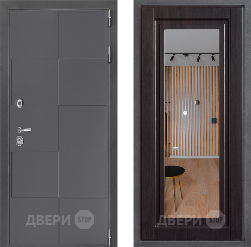 Входная металлическая Дверь Дверной континент ДК-3/606 ФЛЗ Зеркало Венге в Волоколамске