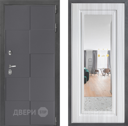 Дверь Дверной континент ДК-3/606 ФЛЗ Зеркало Сандал белый в Волоколамске
