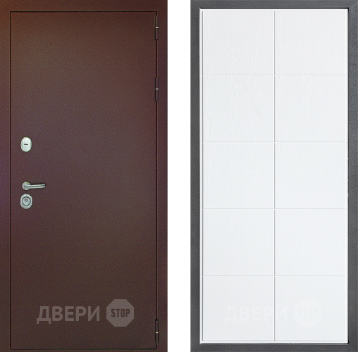Входная металлическая Дверь Дверной континент Рубикон Медь Дизайн ФЛ-Кватро Белое дерево в Волоколамске
