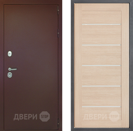 Входная металлическая Дверь Дверной континент Рубикон Медь Дизайн ФЛ-46 Капучино в Волоколамске