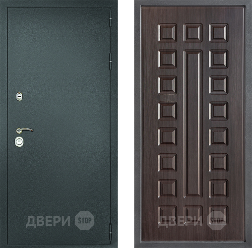 Входная металлическая Дверь Дверной континент Рубикон Серебро Дизайн ФЛ-183 Венге в Волоколамске