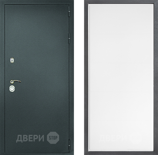 Дверь Дверной континент Рубикон Серебро Дизайн ФЛ-649 Белый софт в Волоколамске