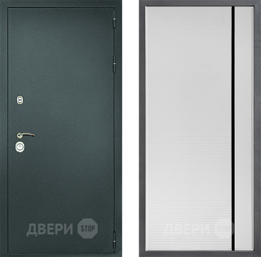 Дверь Дверной континент Рубикон Серебро Дизайн ФЛ-757 Черное Стекло Софт милк в Волоколамске