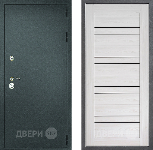Входная металлическая Дверь Дверной континент Рубикон Серебро Дизайн ФЛ-49 Сосна белая в Волоколамске