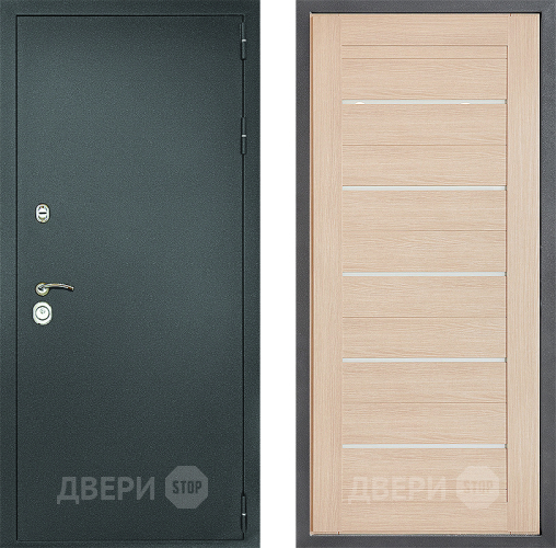 Дверь Дверной континент Рубикон Серебро Дизайн ФЛ-46 Капучино в Волоколамске