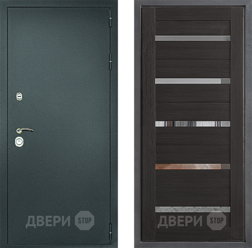 Дверь Дверной континент Рубикон Серебро Дизайн ФЛ-47 Венге в Волоколамске
