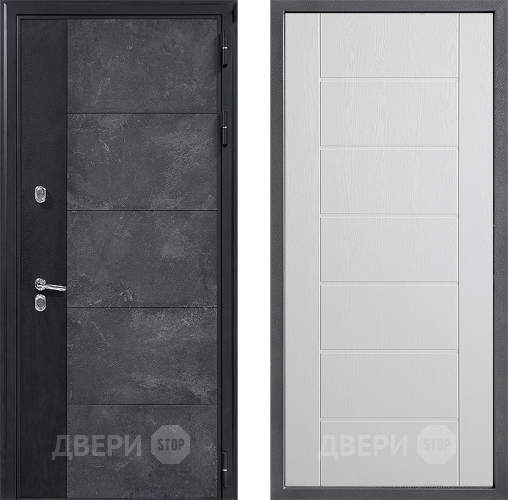 Входная металлическая Дверь Дверной континент ДК-15 Бетон ТЕРМО ФЛ-Лайн Белое дерево в Волоколамске