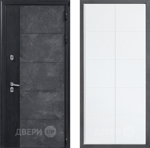 Дверь Дверной континент ДК-15 Бетон ТЕРМО ФЛ-Кватро Белое дерево в Волоколамске