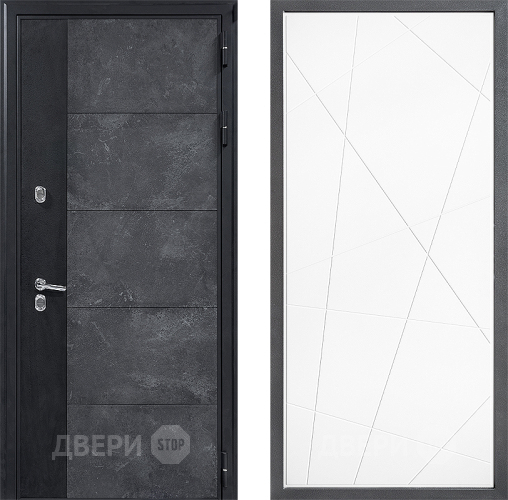Дверь Дверной континент ДК-15 Бетон ТЕРМО ФЛ-655 Белый софт в Волоколамске