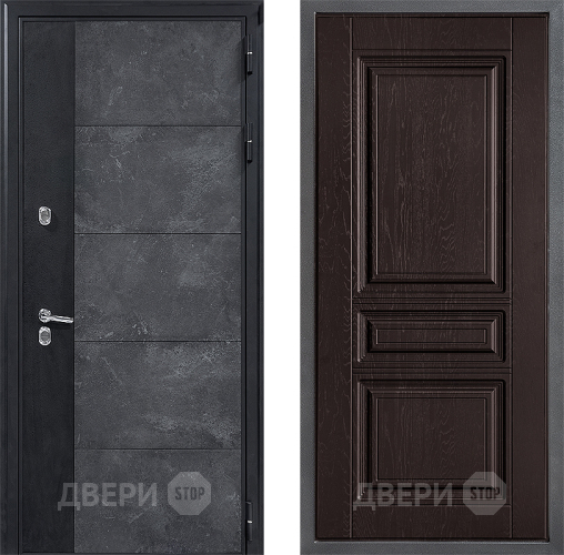 Входная металлическая Дверь Дверной континент ДК-15 Бетон ТЕРМО ФЛ-243 Дуб шоколадный в Волоколамске