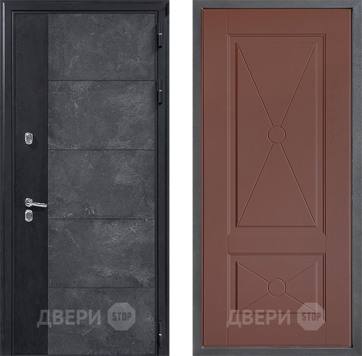 Дверь Дверной континент ДК-15 Бетон ТЕРМО ФЛ-617 Ясень шоколадный в Волоколамске