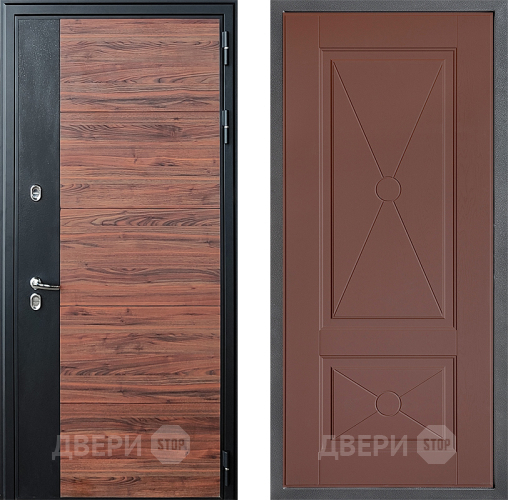 Входная металлическая Дверь Дверной континент ДК-15 Красное Дерево ТЕРМО ФЛ-617 Ясень шоколадный в Волоколамске