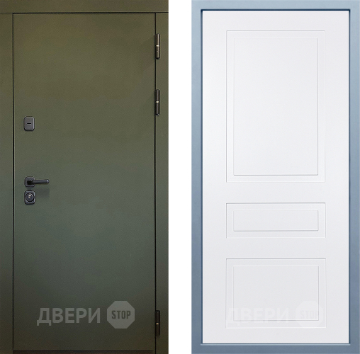 Входная металлическая Дверь Дива МД-61 Н-13 Белый в Волоколамске
