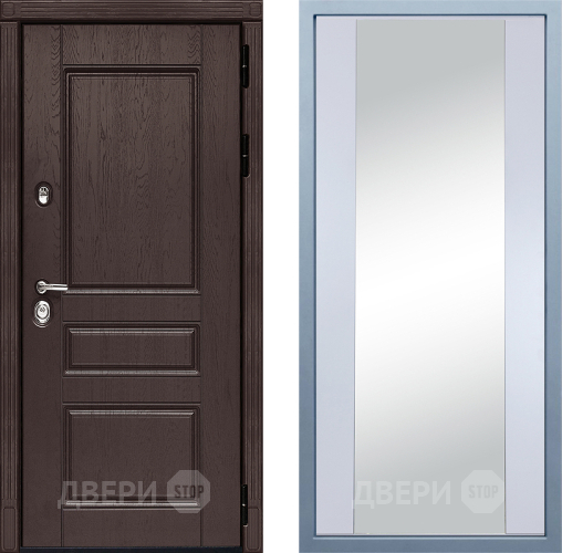 Входная металлическая Дверь Дива МД-90 Д-15 Зеркало Белый в Волоколамске