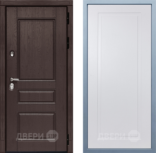 Входная металлическая Дверь Дива МД-90 Н-10 Белый в Волоколамске