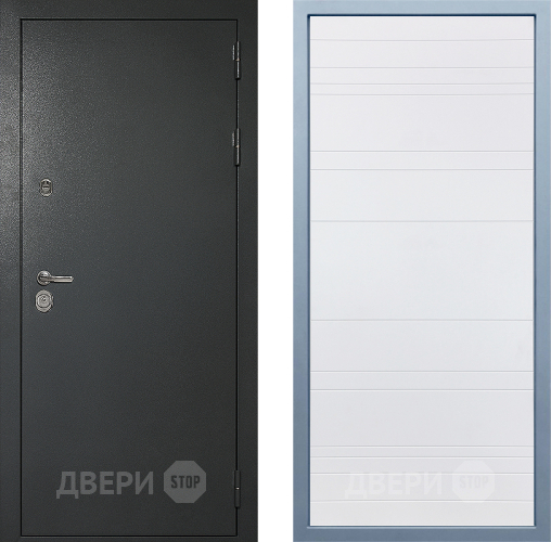 Входная металлическая Дверь Дива МД-40 Титан Д-5 Белый в Волоколамске