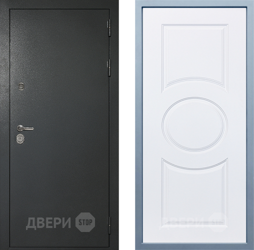 Входная металлическая Дверь Дива МД-40 Титан Д-8 Белый в Волоколамске