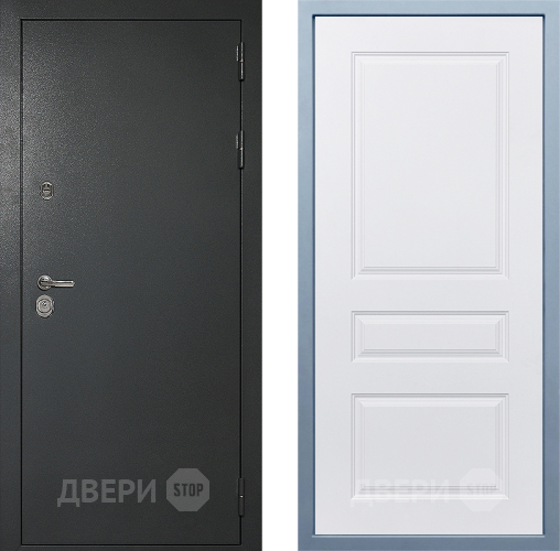Входная металлическая Дверь Дива МД-40 Титан Д-13 Белый в Волоколамске