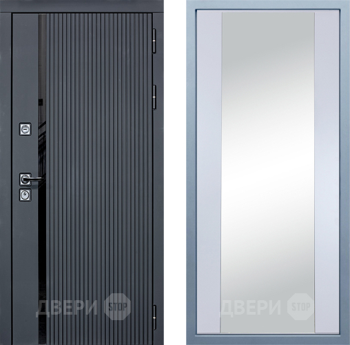 Входная металлическая Дверь Дива МХ-46 STR Д-15 Зеркало Белый в Волоколамске