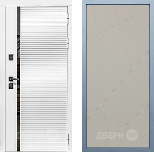 Входная металлическая Дверь Дива МХ-45 Белая STR Д-11 Шампань в Волоколамске