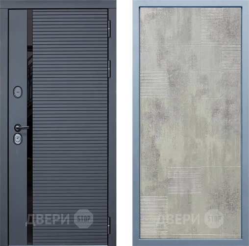 Входная металлическая Дверь Дива МХ-45 STR Д-4 Бетон темный в Волоколамске