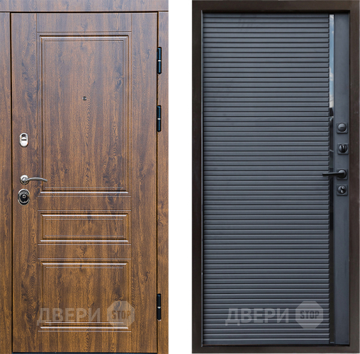Входная металлическая Дверь Престиж Классика Дуб Porte Черный кварц в Волоколамске