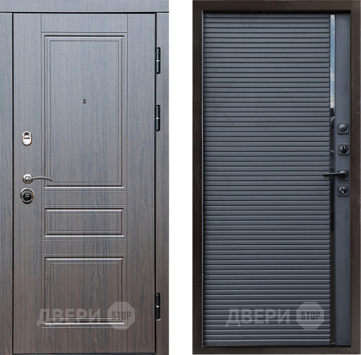 Входная металлическая Дверь Престиж Классика Венге Porte Черный кварц в Волоколамске