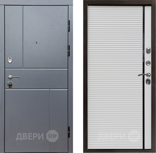 Входная металлическая Дверь Престиж Горизонт Грэй Porte Белый в Волоколамске
