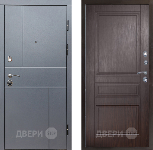 Входная металлическая Дверь Престиж Горизонт Грэй Классика Венге в Волоколамске