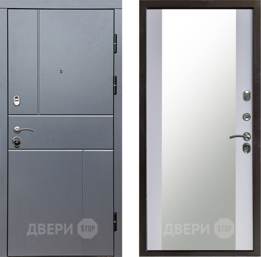 Дверь Престиж Горизонт Грэй Зеркало Белый софт в Волоколамске