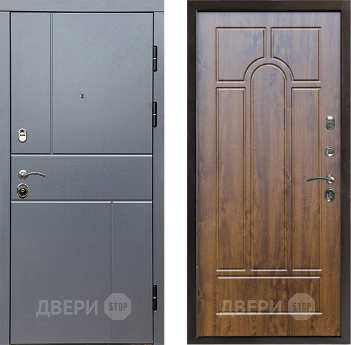 Входная металлическая Дверь Престиж Горизонт Грэй Арка Дуб в Волоколамске