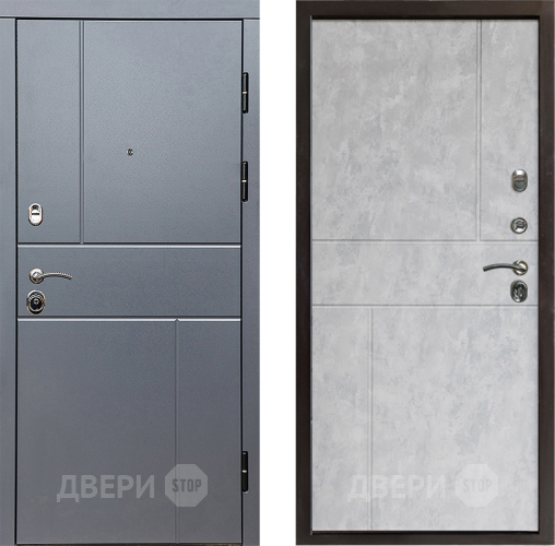 Входная металлическая Дверь Престиж Горизонт Грэй Горизонт Бетон светлый в Волоколамске