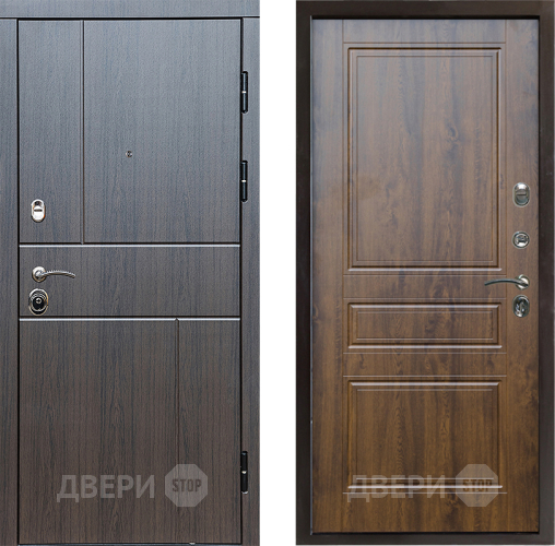 Входная металлическая Дверь Престиж Горизонт Венге Классика Дуб в Волоколамске