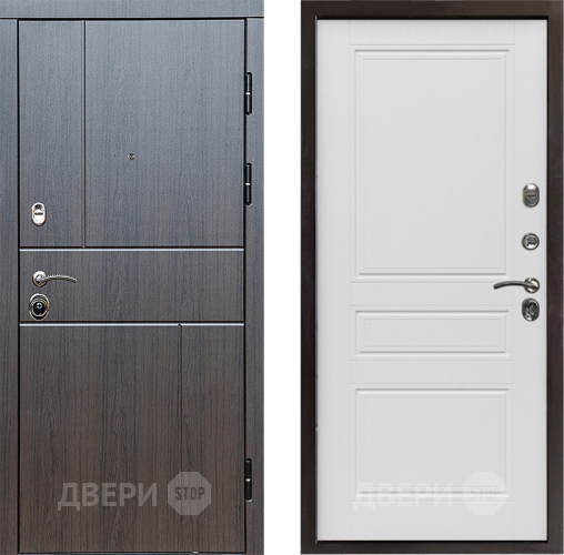 Входная металлическая Дверь Престиж Горизонт Венге Классика Лиственница белая в Волоколамске