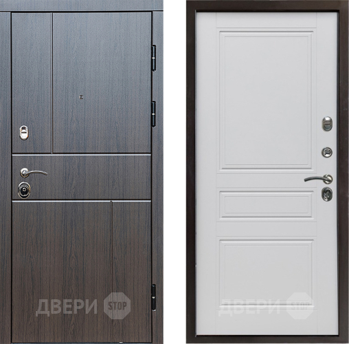 Входная металлическая Дверь Престиж Горизонт Венге Классика Белый матовый в Волоколамске