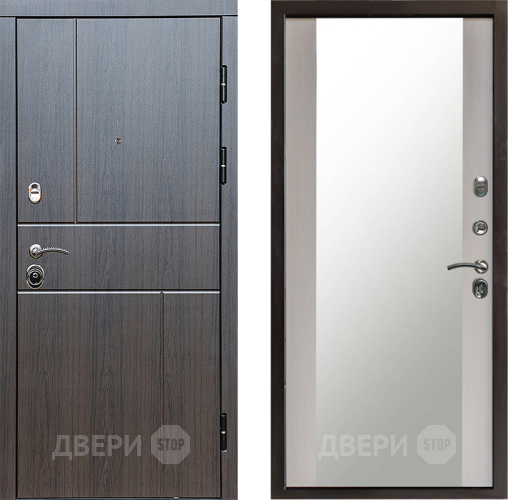 Входная металлическая Дверь Престиж Горизонт Венге Зеркало Лиственница белая в Волоколамске