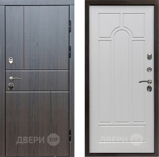 Входная металлическая Дверь Престиж Горизонт Венге Арка Лиственница белая в Волоколамске