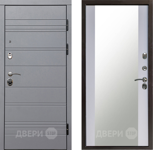 Дверь Престиж Линия Грэй Зеркало Белый софт в Волоколамске