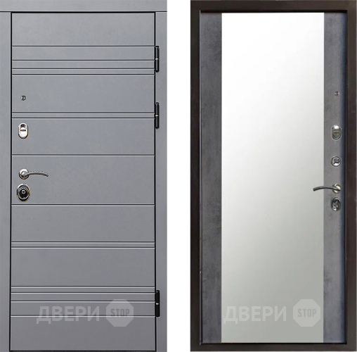 Дверь Престиж Линия Грэй Зеркало Бетон темный в Волоколамске