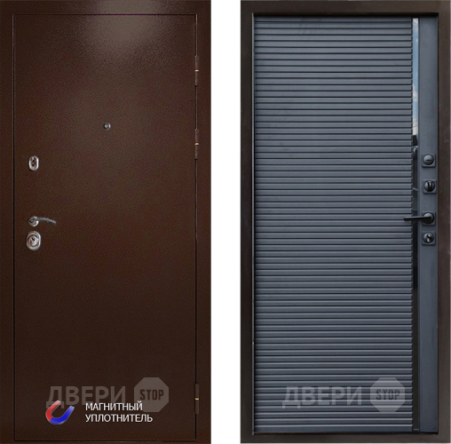 Входная металлическая Дверь Престиж Медь Porte Черный кварц в Волоколамске