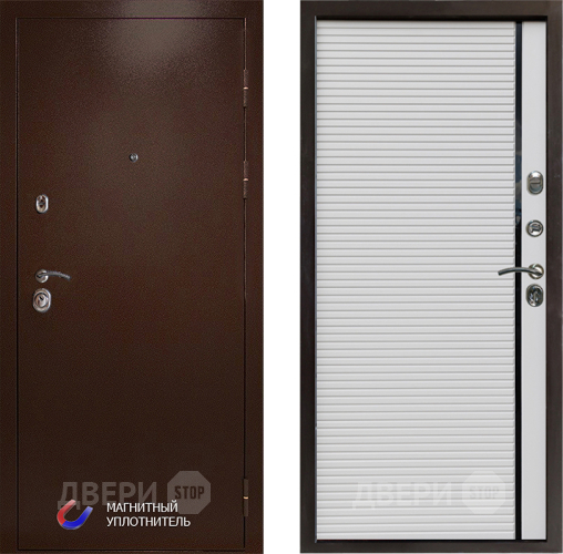 Входная металлическая Дверь Престиж Медь Porte Белый в Волоколамске